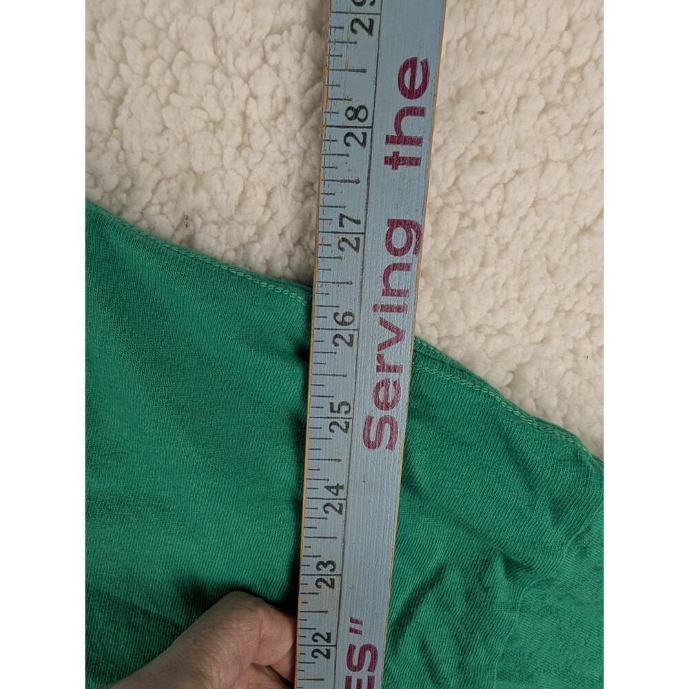 Gildan Heavy Cotton Green Anime Eyes Graphic T-Shirt Mens Medium Kawaii Face Tee - Picture 3 of 5